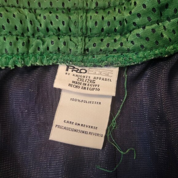 Mens Pro Edge Notre Dame Fighting Irish Green Mesh Gym Shorts Sz 2XL - Picture 5 of 6